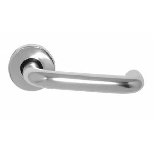 LockMonster Round Rose Aluminium Sprung Lever Furniture